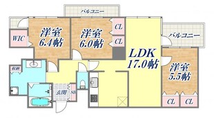 アパタワーズ神戸三宮の物件間取画像